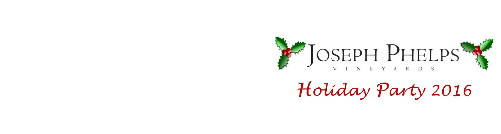 Custom corporate flipbook cover for Joseph Phelps Holiday Party