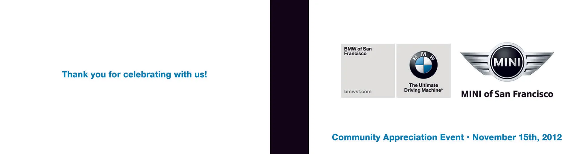 Custom corporate flipbook cover for BMW of San Francisco