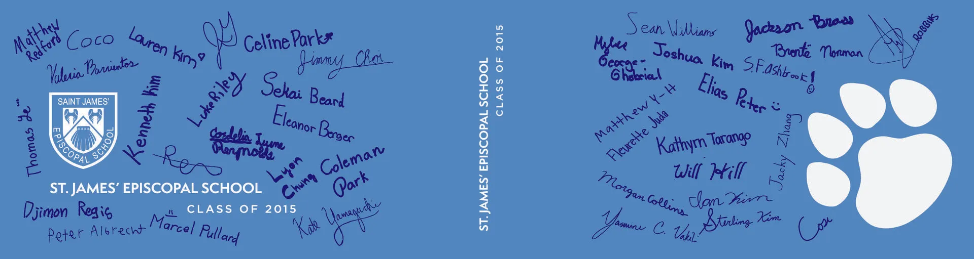 Custom celebration flipbook cover for St. James event
