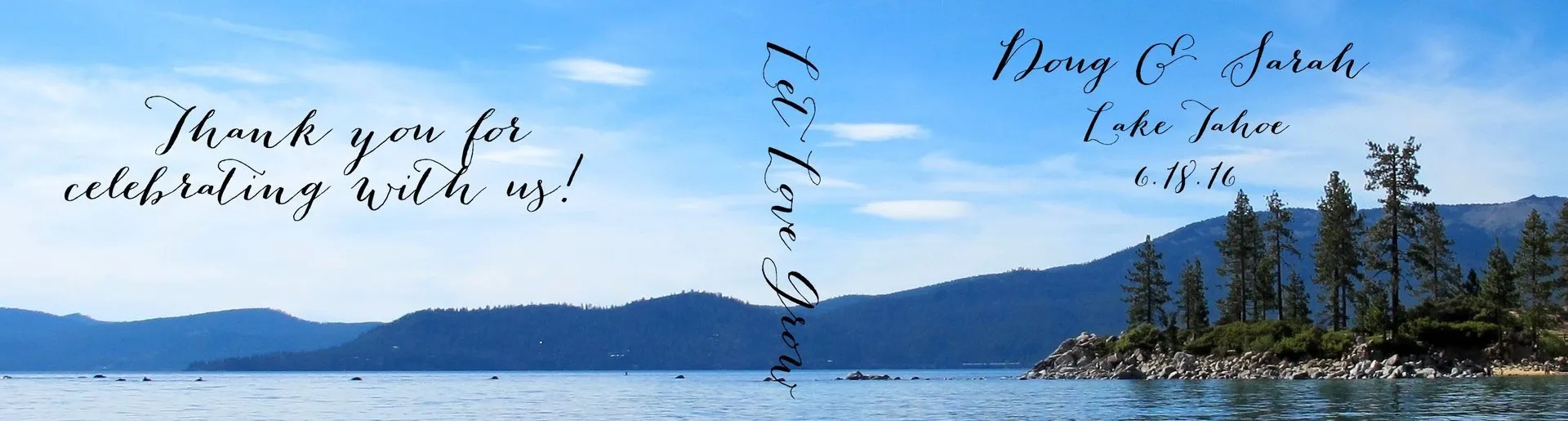 Custom wedding flipbook cover for Doug and Sarah