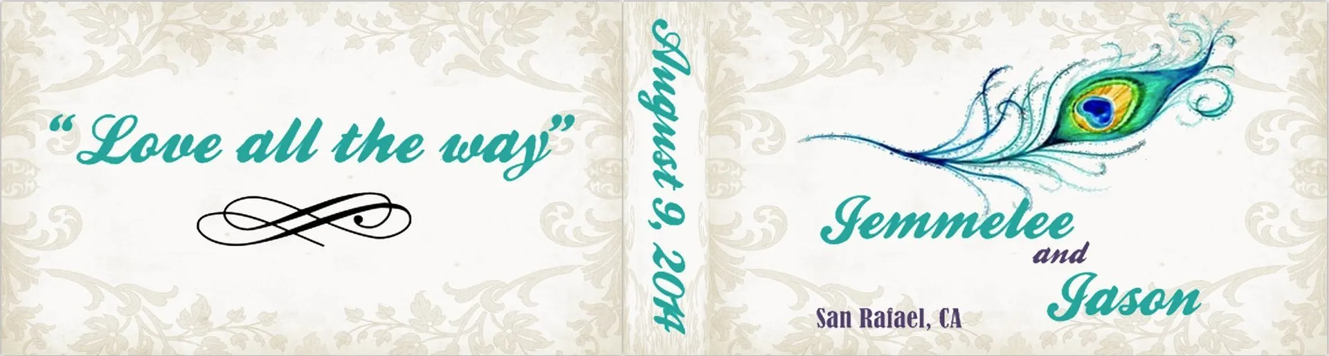 Custom wedding flipbook cover design
