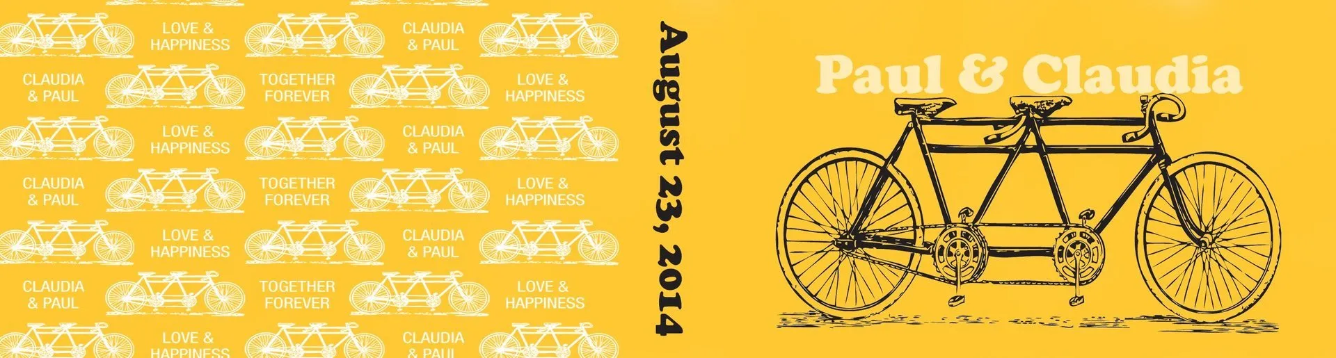 Custom wedding flipbook cover for Paul Santos