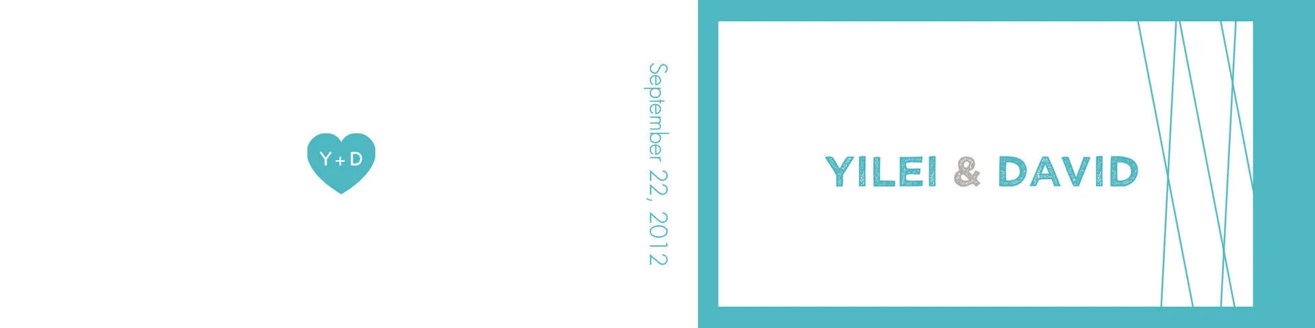 Custom wedding flipbook cover for Yilei and David at the St. Regis