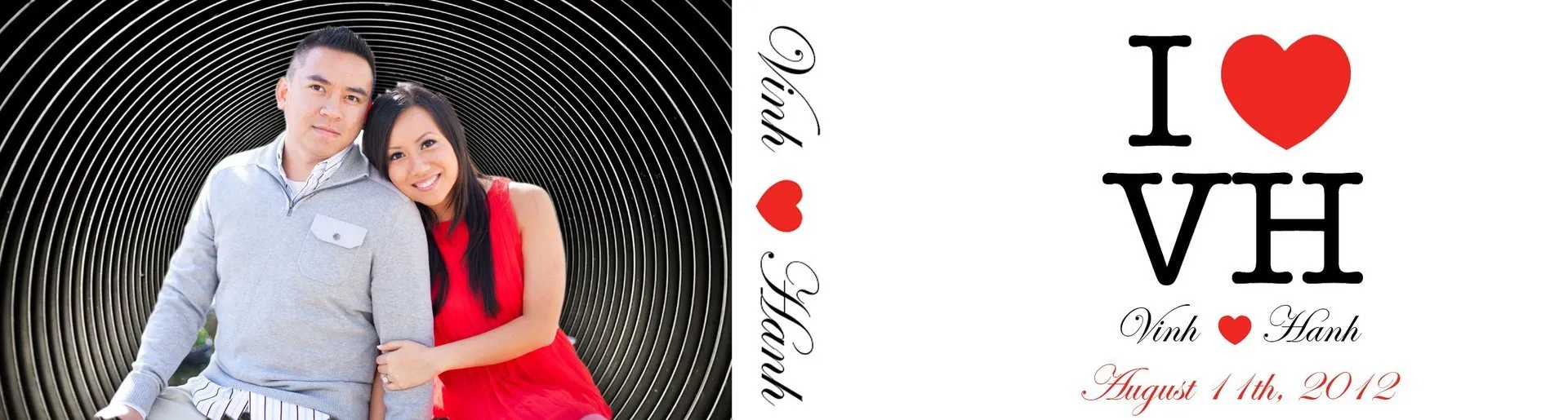 Custom wedding flipbook cover for Vinh and Hanh